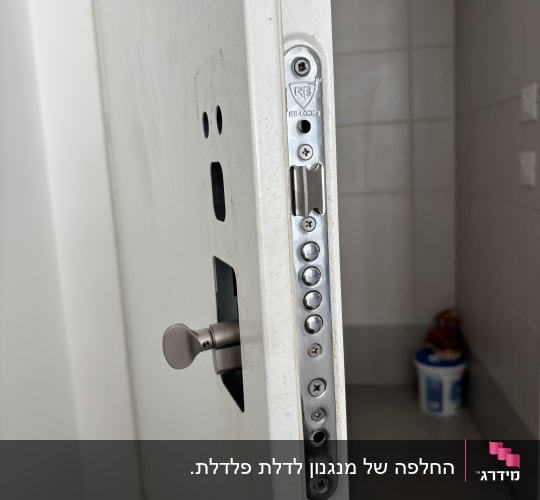 מנעול דלת עם בריחים ומנגנון נעילה